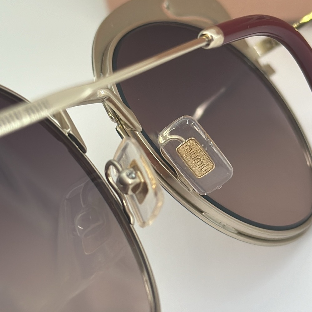 💯- New Authentic Miu Miu MU 57TS HB5GR0* 3N Metal Women Noir sunglasses - Picture 12 of 16